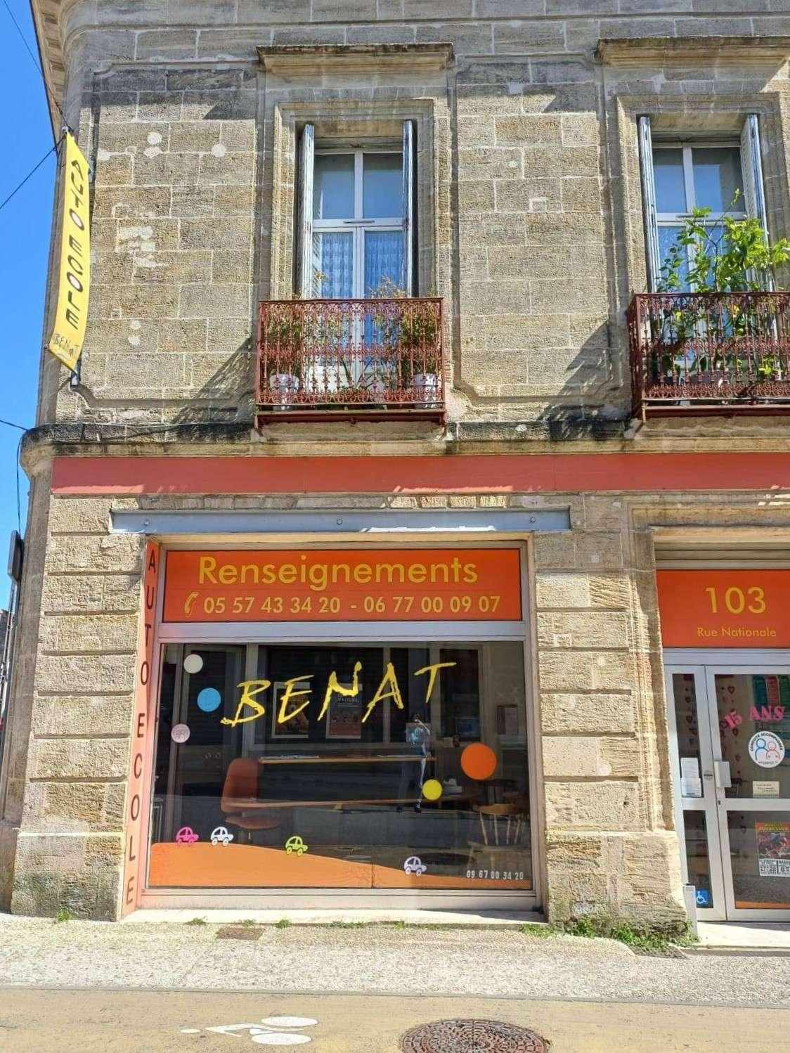 Façade de l'agence Auto-École BENAT à Saint-André-de-Cubzac - 103 Rue Nationale, Gironde 33240
